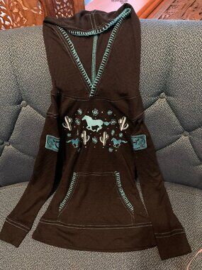 Cowgirl Hardware Embroidered Hoody Girls 6